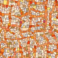 Seamless pattern of marble orange mosaic
