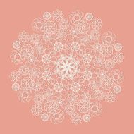 White lace serviette on pink background