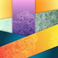 Vector floral abstract squares background illustrationd