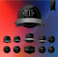 Labels geometric background made of triangles N20