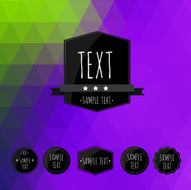 Labels geometric background made of triangles N21