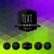Labels geometric background made of triangles N22