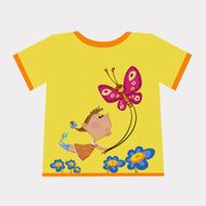 the girl flying butterfly