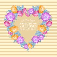 Heart floral frame N3