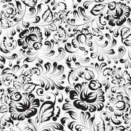 seamless floral pattern on blue background vector