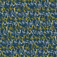 Seamless pattern with hand drawn letters N9