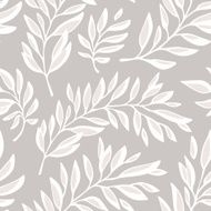 Floral seamless pattern with outline branches N3