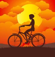 Women riding a bicycle N2