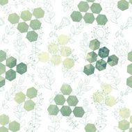 hexagon triangle flower