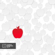 Abstract Seamless Pattern Paper Apples Vector