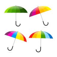 Colorful Vector Umbrellas Set Illustration