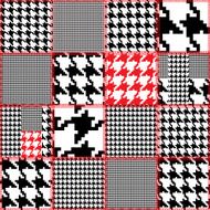 Patchwork with houndstooth ornament N2