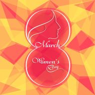 Vector illustration Happy Women&#039;s Day texture background card colorful design