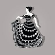 Vintage elegant woman illustration