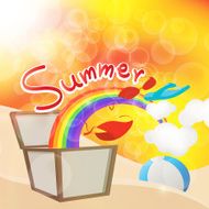 beautiful colorful summers vector illustration N2