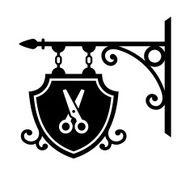 Ancient street signboard of hairdresser