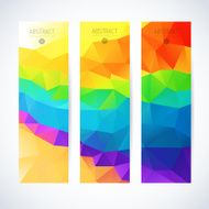 Abstract vector vertical mosaic banners N34