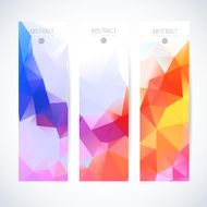 Abstract vector vertical mosaic banners N35