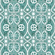 Lace fabric seamless pattern with butterflies and flowers abstract decoration