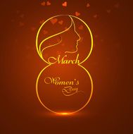 Women&#039;s day stylish element for colorful background vector illustration