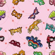 seamless party mask pattern
