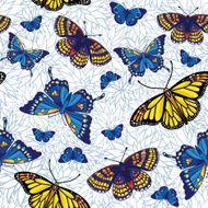 seamless pattern with butterflies N54
