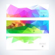Abstract vector mosaic banners N86
