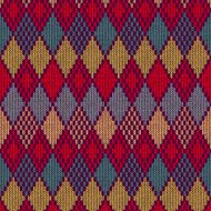 Vector Seamless Ornament Pattern Knitting swatch