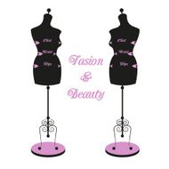 vector vintage tailor&#039;s mannequin with size dimensions N2