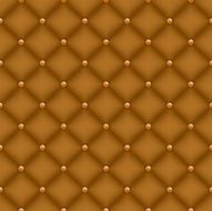 Seamless glam mustard color velvet quilted background with golden pins