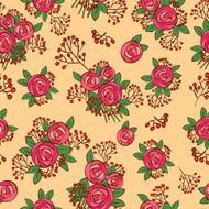 seamless texture with vintage bouquets