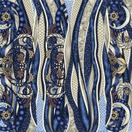 Vintage decorative waves background N8