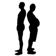Vector silhouette of men N4