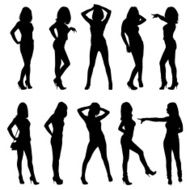 silhouettes of young girls N2