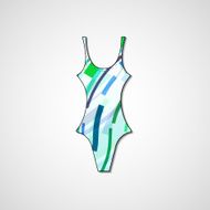 female swimsuit isolated on white background N88
