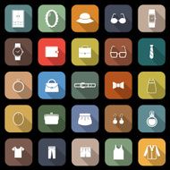 Dressing flat icons with long shadow