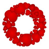 Valentine greeting card with wreath N2