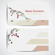 Calling card of public relations manager