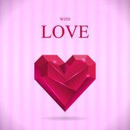 Abstract Valentine Heart Gem Vector N4