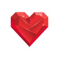 Abstract Valentine Heart Gem Vector N5