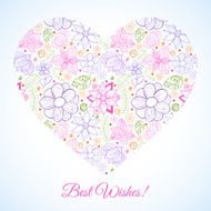 Ornate vector heart with pattern