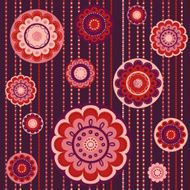 Abstract flower seamless colorful pattern