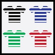 color navy t-shirts collection eps10