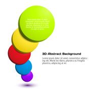 Colorful 3D circle background N2