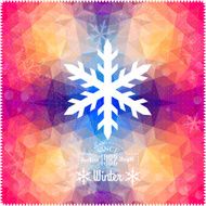 Vector snowflake Abstract snowflake on geometric pattern Snowf N2
