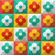 Background with abstract flowers in flat style N3