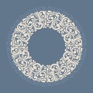 Round floral frame N3