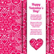 Vector Valentine&#039;s day lacy paper heart greeting card N26