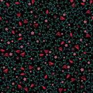 Colorful floral seamless pattern in cartoon style N24