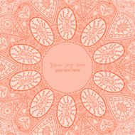 Ornamental round lace frame Background for celebrations holida N8